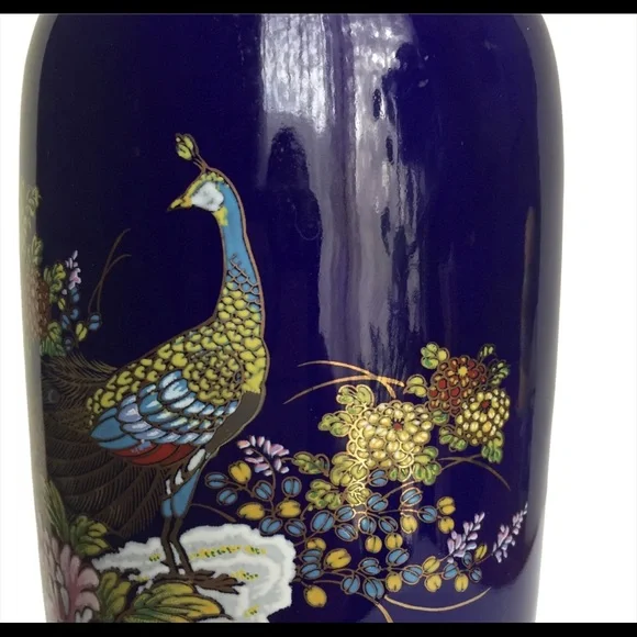 Vintage MCI Japan Peacock Vase - Picture 6 of 8